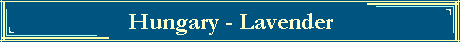 Hungary - Lavender